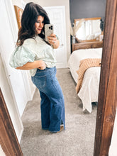 Load image into Gallery viewer, Risen Side Slit Wide Leg Denim
