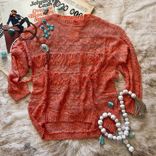 Load image into Gallery viewer, And The Why Coral Fringe Knit
