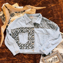 Load image into Gallery viewer, Andree by Unit Leopard Denim Jacket
