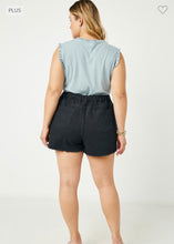 Load image into Gallery viewer, Hayden Plus Black Denim Shorts
