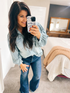 Davi & Dani Light Chambray Button Down